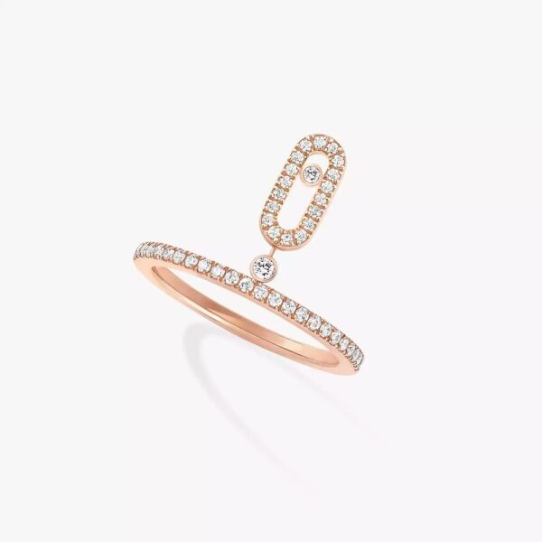 18K ROSE GOLD PAVE DIAMOND DROP RING