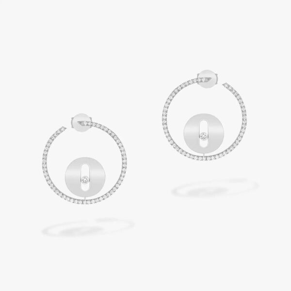 18K WHITE GOLD DIAMOND EARRING