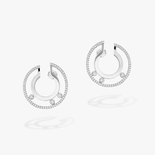 18K WHITE GOLD DIAMOND EARRING