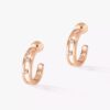 18K ROSE GOLD DIAMOND HOOP EARRING