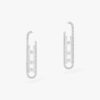 18K WHITE GOLD DIAMOND EARRING