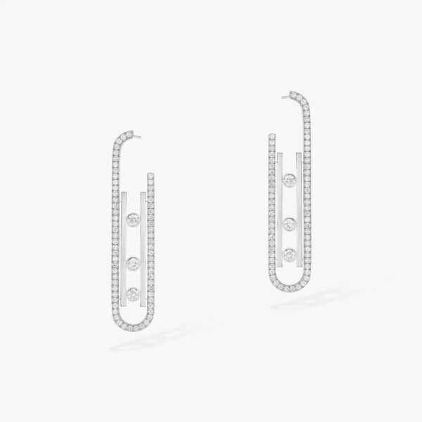 18K WHITE GOLD DIAMOND EARRING