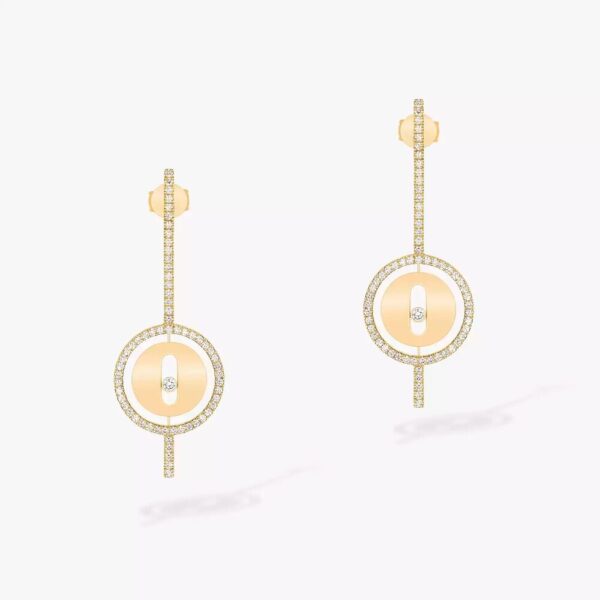 18K YELLOW GOLD DIAMOND LONG EARRING