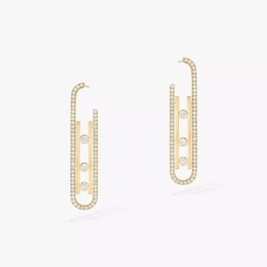 18K YELLOW GOLD DIAMOND EARRING