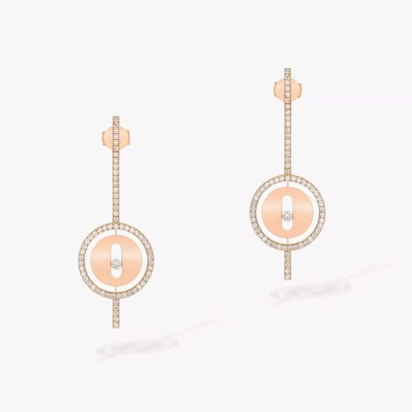 18K ROSE GOLD DIAMOND LONG EARRING