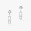 18K WHITE GOLD PAVE DIAMOND DROP EARRING