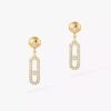 18K YELLOW GOLD PAVE DIAMOND DROP EARRING