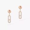18K ROSE GOLD PAVE DIAMOND DROP EARRING