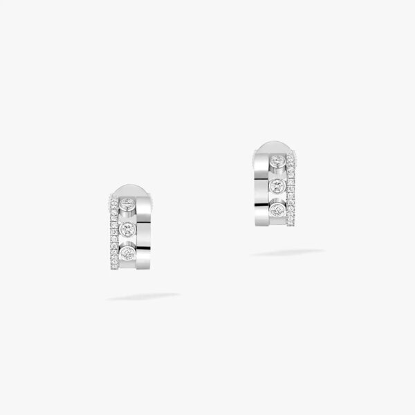 18K WHITE GOLD DIAMOND EARRING