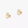 18K YELLOW GOLD PAVE DIAMOND EARRING