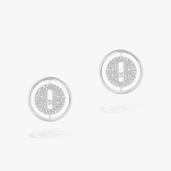 18K WHITE GOLD PAVE DIAMOND EARRING