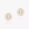18K YELLOW GOLD PAVE DIAMOND EARRING