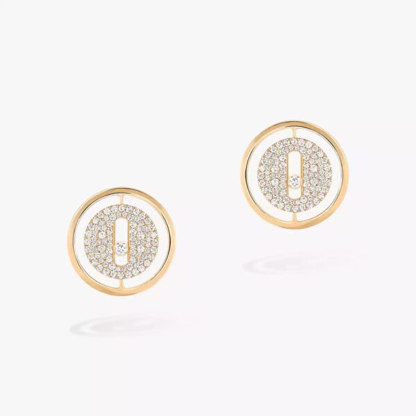 18K YELLOW GOLD PAVE DIAMOND EARRING