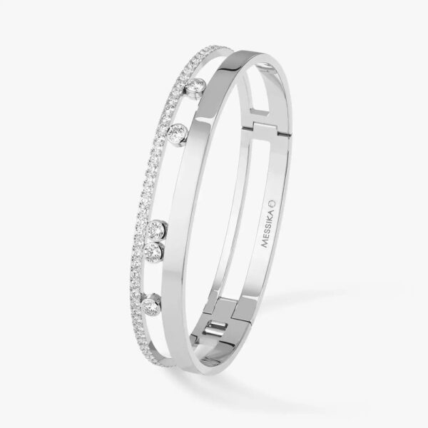 18K WHITE GOLD DIAMOND LARGE BRACELET