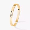 18K YELLOW GOLD DIAMOND THICK BANGLE