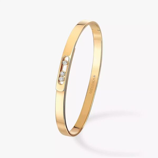 18K YELLOW GOLD DIAMOND THIN BRACELET