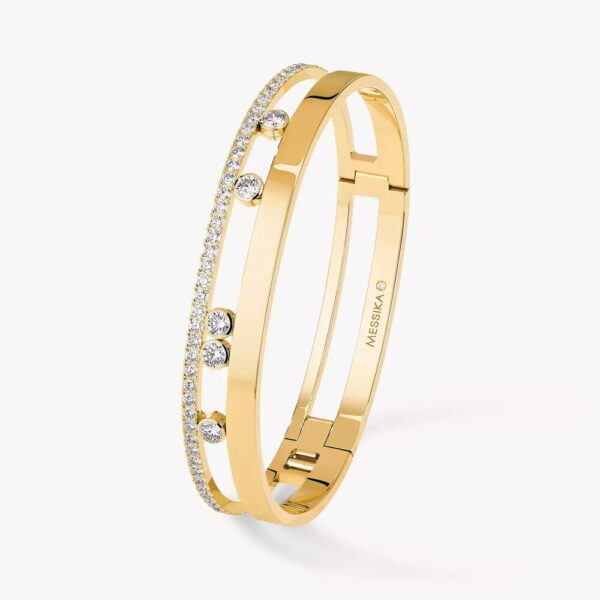 18K YELLOW GOLD DIAMOND LARGE BRACELET