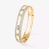 18K YELLOW GOLD PAVE DIAMOND LARGE BANGLE