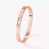 18K ROSE GOLD DIAMOND THICK BANGLE