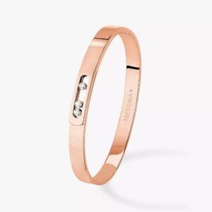 18K ROSE GOLD DIAMOND THICK BRACELET