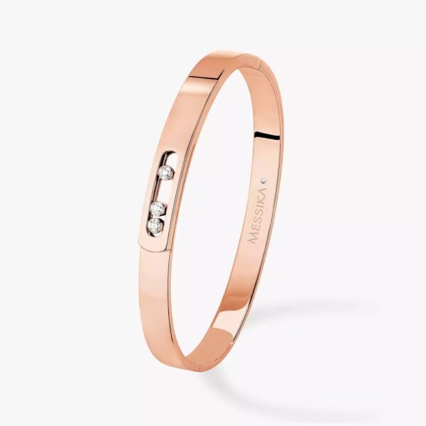 18K ROSE GOLD DIAMOND THICK BRACELET