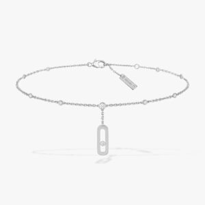 18K WHITE GOLD DIAMOND ANKLET