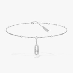 18K WHITE GOLD PAVE DIAMOND ANKLET