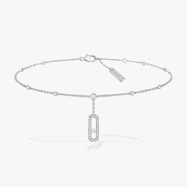 18K WHITE GOLD PAVE DIAMOND ANKLET