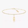 18K YELLOW GOLD DIAMOND ANKLET