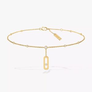 18K YELLOW GOLD DIAMOND ANKLET