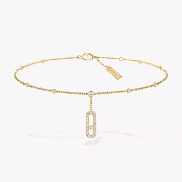 18K YELLOW GOLD PAVE DIAMOND ANKLET