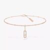 18K ROSE GOLD PAVE DIAMOND ANKLET