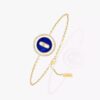 18K YELLOW GOLD LAPIS LAZULI AND DIAMOND BRACELET