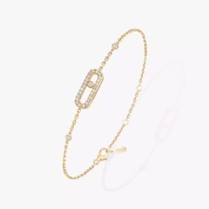 18K YELLOW GOLD PAVE DIAMOND BRACELET