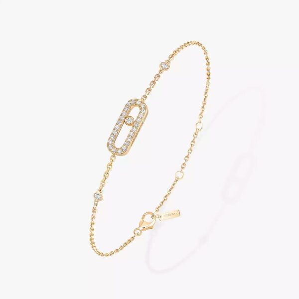 18K YELLOW GOLD PAVE DIAMOND BRACELET