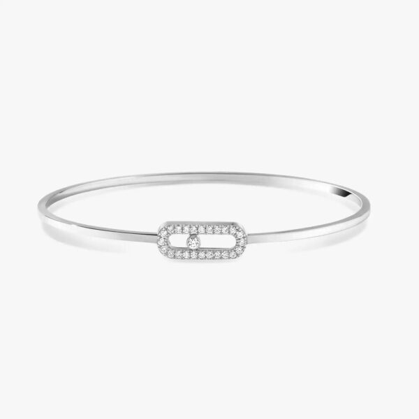 18K WHITE GOLD DIAMOND FLEX MEDIUM BRACELET