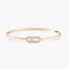 18K YELLOW GOLD DIAMOND FLEX MEDIUM BRACELET