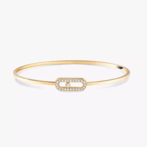 18K YELLOW GOLD DIAMOND FLEX MEDIUM BRACELET