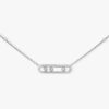 18K WHITE GOLD DIAMOND NECKLACE