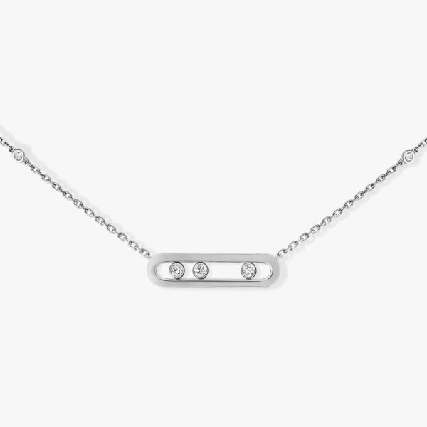18K WHITE GOLD DIAMOND NECKLACE