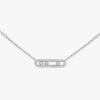 18K WHITE GOLD PAVE DIAMOND NECKLACE