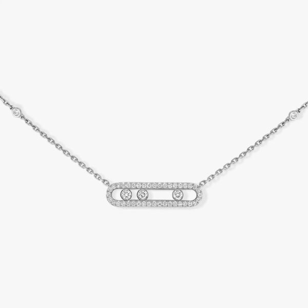 18K WHITE GOLD PAVE DIAMOND NECKLACE