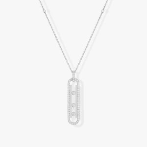 18K WHITE GOLD DIAMOND SMALL NECKLACE