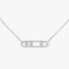 18K WHITE GOLD DIAMOND MEDIUM NECKLACE