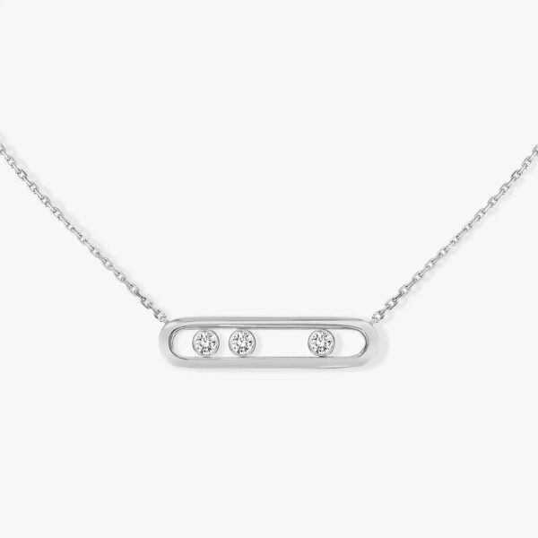 18K WHITE GOLD DIAMOND MEDIUM NECKLACE
