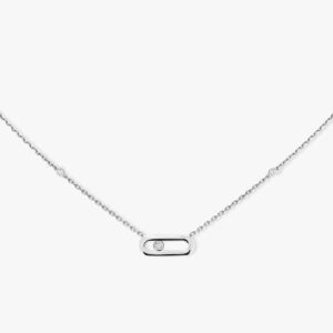 18K WHITE GOLD DIAMOND NECKLACE