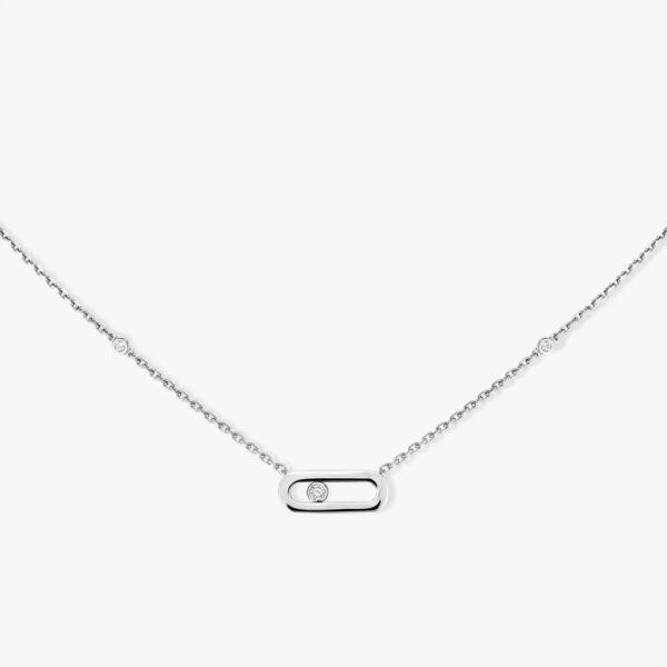 18K WHITE GOLD DIAMOND NECKLACE