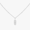 18K WHITE GOLD DIAMOND MEDIUM NECKLACE