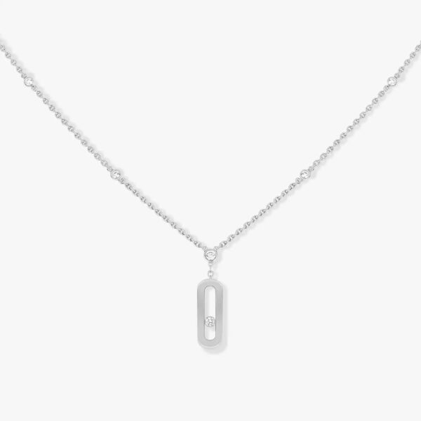 18K WHITE GOLD DIAMOND MEDIUM NECKLACE