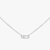 18K WHITE GOLD PAVE DIAMOND NECKLACE